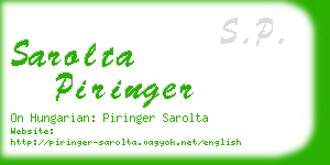 sarolta piringer business card